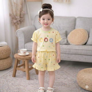 Combo 3 Bộ Đồ Bé Gái Thun Cotton 4 Chiều Chấm Bi – Vải Mềm Mịn, Thấm Hút Mồ Hôi, Phong Cách Đáng Yêu (9-25kg)