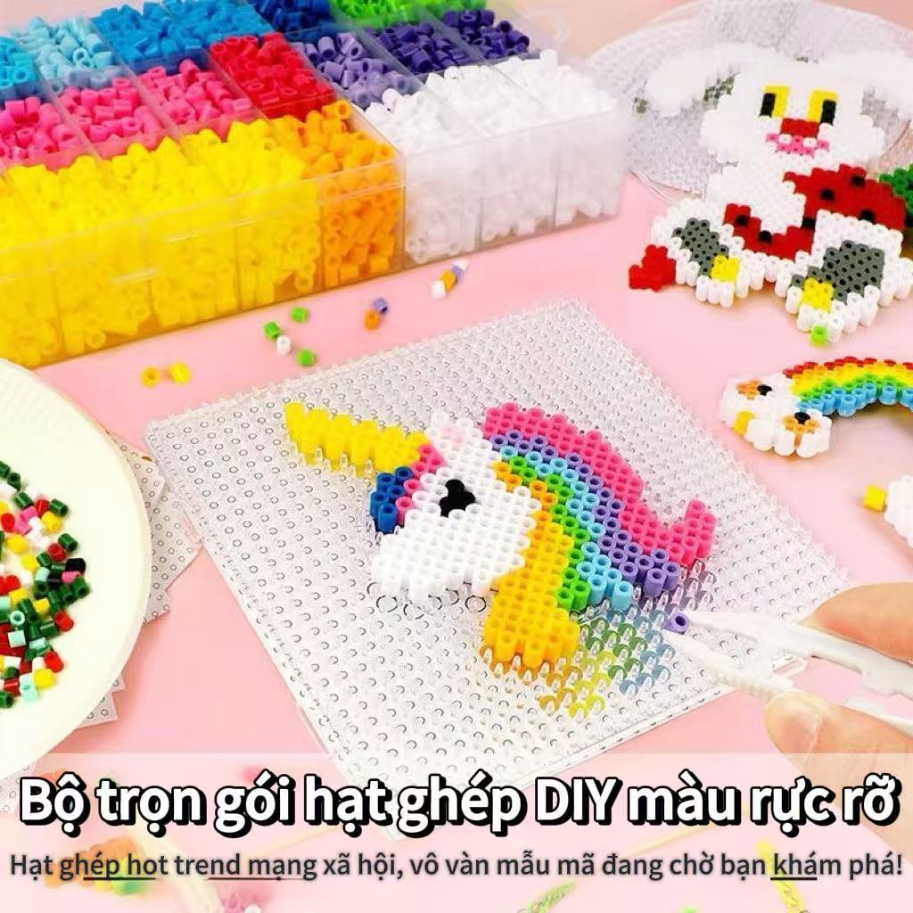 【2.66mm】Hạt ghép DIY màu rực rỡ bộ đầy đủ phụ kiện cao cấp nhiều mẫu cách chơi