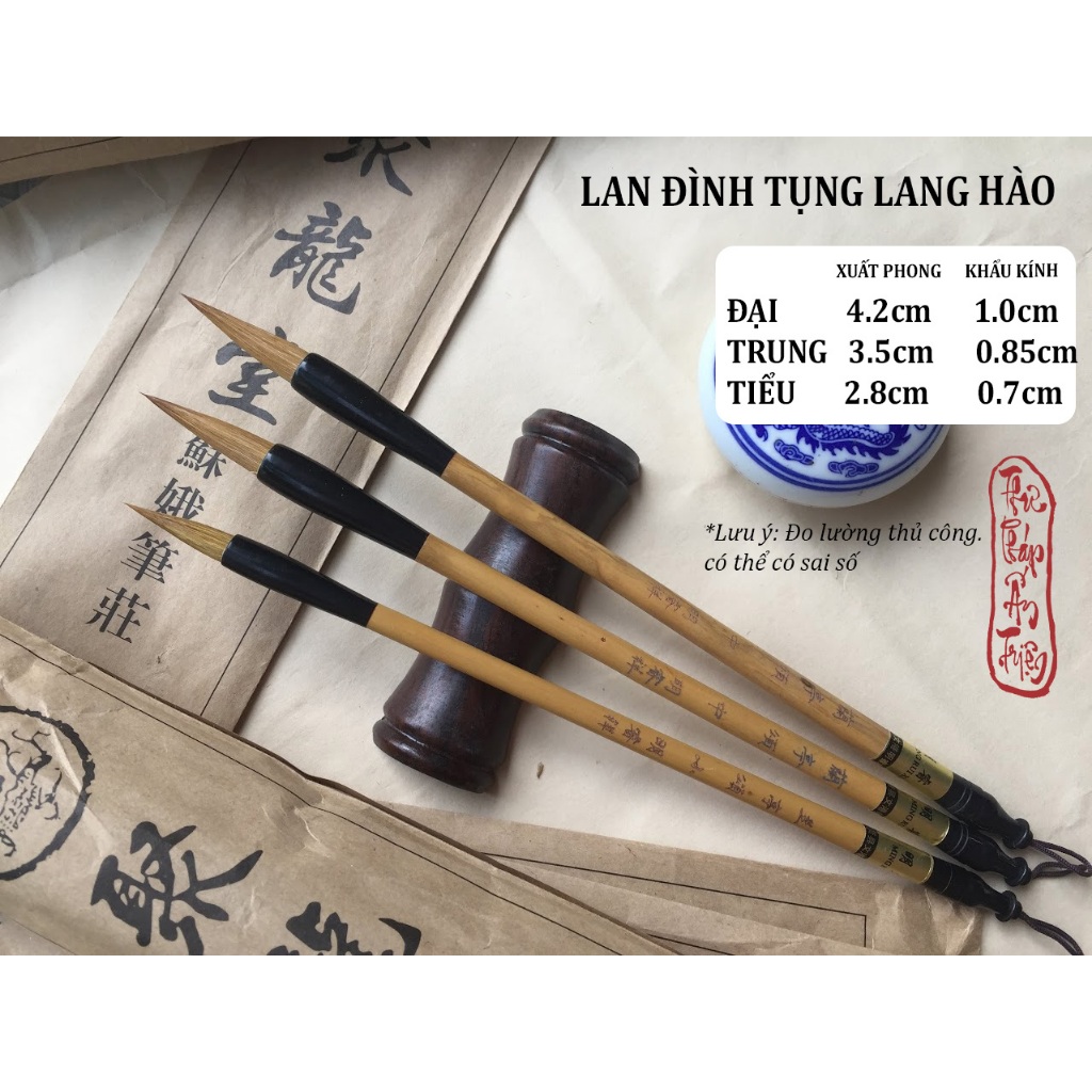 Bút lông thư pháp Lan Đình Tụng bút thư pháp Việt chuyên luyện nét xước font chữ Hoa Nghiêm