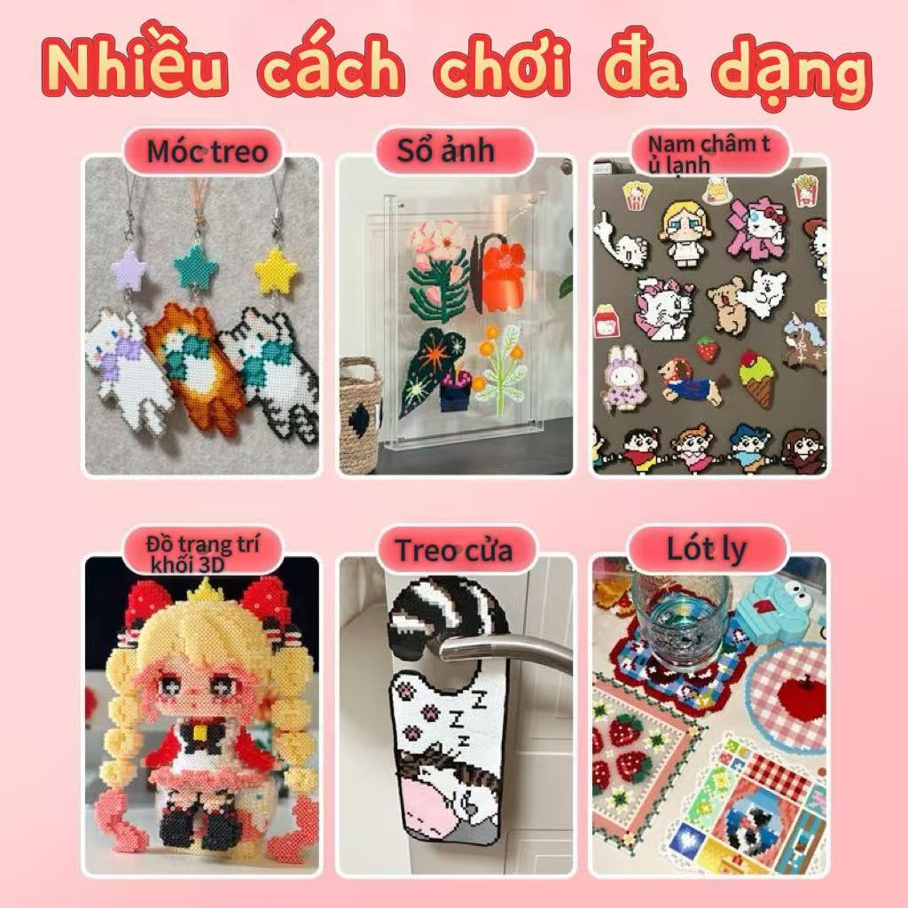 【2.66mm】Hạt ghép DIY màu rực rỡ bộ đầy đủ phụ kiện cao cấp nhiều mẫu cách chơi