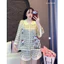 5/5 Pizama đùi tay lỡ cổ sen tròn