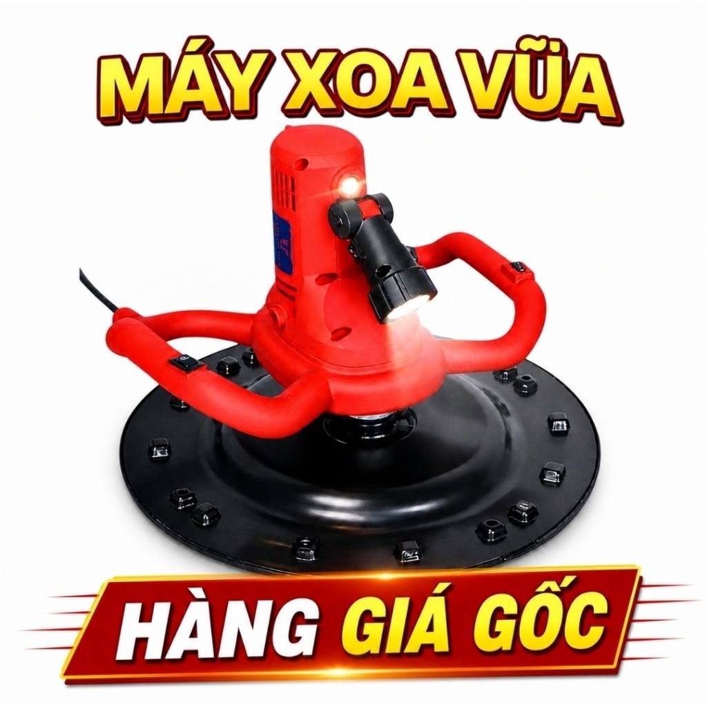 Máy Xoa Vữa Chát Tường Cầm Tay Công Suất Lớn – Làm Nhanh, Mịn Đẹp, Đỡ Mỏi Tay Cho Thợ Xây