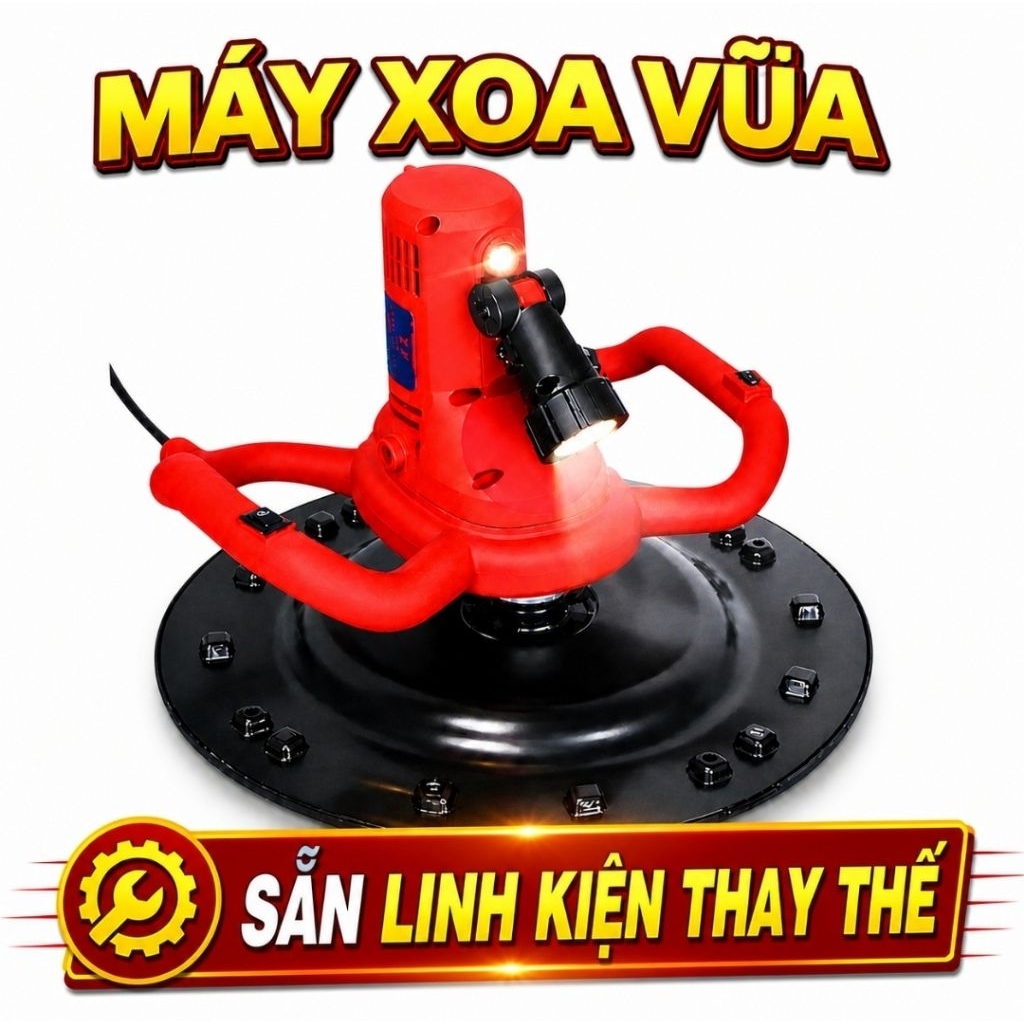 Máy Xoa Vữa Chát Tường Cầm Tay Công Suất Lớn – Làm Nhanh, Mịn Đẹp, Đỡ Mỏi Tay Cho Thợ Xây
