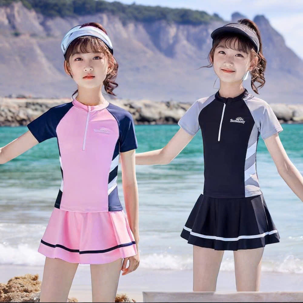 Bộ bơi liền thân, đồ bơi bé gái , bộ đồ trẻ em họa tiết kuromi co giãn thoải mái nhanh khô size 15kg tới 50kg