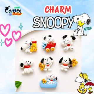 Set Charm Cún Snoopy và Woodstock Cute Kawaii – Charm Gắn Dép Crocs Trang Trí Dép Dễ Thương Mini Resin Hot Trend