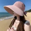 Mũ chống nắng mùa hè ngoài trời chống tia cực tím rỗng Mũ mở rộng vành lớn có khăn D34