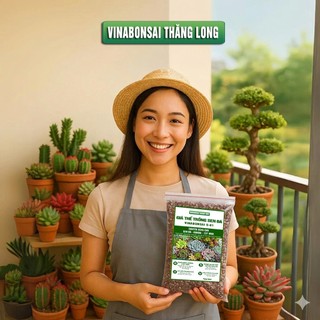 Đất trồng SEN ĐÁ, xương rồng, giá thể Vinabonsai S-01 siêu thoát nước, chống úng, giàu dinh dưỡng