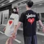 Áo Đôi - áo phông MLB nam nữ coton 100% thoáng mát, chất liệu co giãn - áo đôi hẹn hò, ao thun đôi.- S2 đỏ
