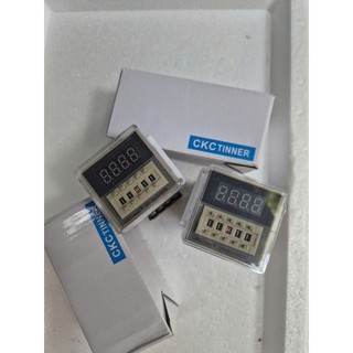 Timer điện tử DH48S-2Z delay time relay 8 chân tròn điện áp 220VAC kèm chân đế PF083A