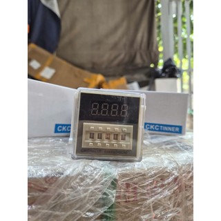 Timer điện tử DH48S-2Z delay time relay 8 chân tròn điện áp 220VAC kèm chân đế PF083A
