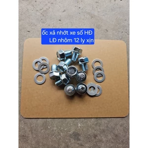 10 ốc xả nhớt ốc dốn dầu xe số 12 ly cộng long đen nhôm dream wave rs s110 rsx xịn