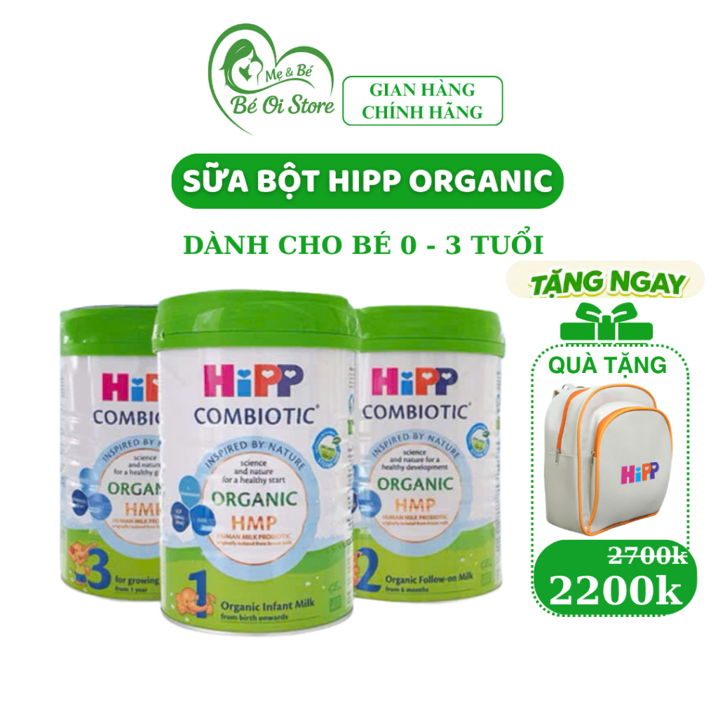 Sữa bột công thức Hipp organic combiotic Số 1,2,3,4 hỗ trợ tiêu hóa ...