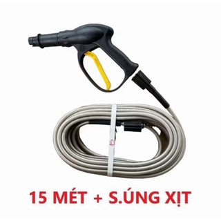 Bộ 10M-15M-20M dây rửa xe và s.úng xịt - Vòi xịt rửa xe áp lực cao ren 22mm, dây rửa xe siêu bền