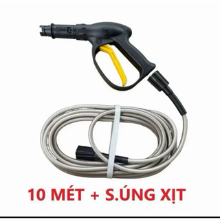Bộ 10M-15M-20M dây rửa xe và s.úng xịt - Vòi xịt rửa xe áp lực cao ren 22mm, dây rửa xe siêu bền