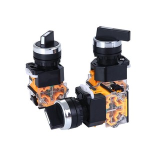 Công Tắc Xoay 2-3 Vị Trí Phi 22 LA38 Dùng Cho Tủ Điện, Tủ Điều Khiển