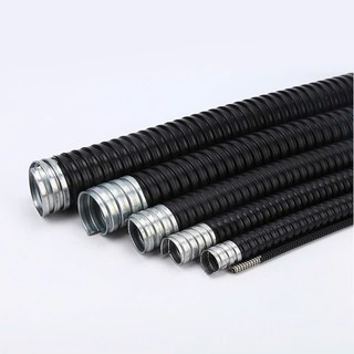 50 Mét Ruột gà thép luồn dây điện đường kính ngoài 25 đường kính trong 20 loại 3/4", đầu nối răng ngoài, nút bịt