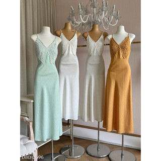 Váy Maxi 2 Dây Ngực Ren Chuẩn Linh Hoàng