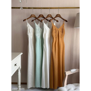 Váy Maxi 2 Dây Ngực Ren Chuẩn Linh Hoàng