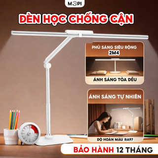 Đèn học để bàn chống cận bảo vệ mắt, đèn bàn làm việc Mopi Light chân đế/ kẹp bàn ánh sáng không nhấp nháy RA/CRI 95-97