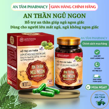 Viên Uống AN THẦN NGỦ NGON Dưỡng Tâm, An thần, Ngủ ngon - Hộp 30 viên tampharma