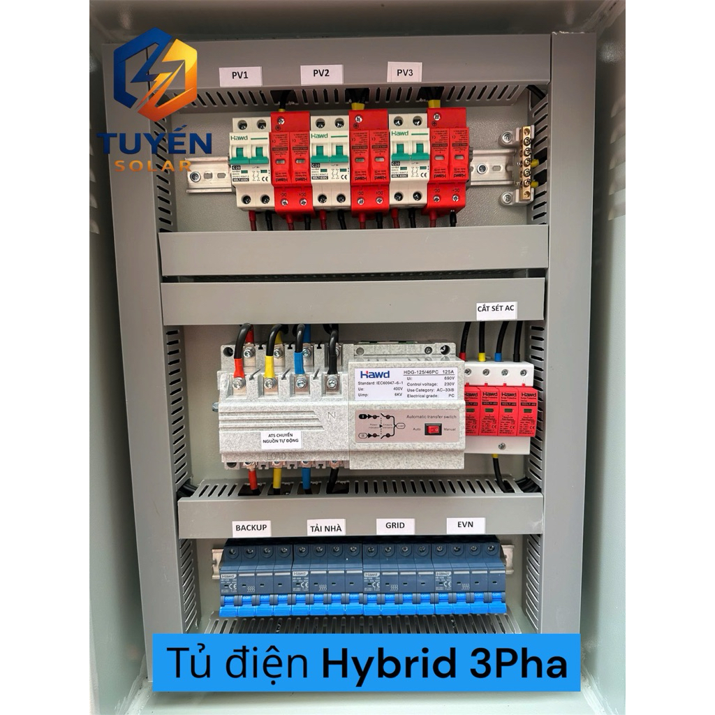 Tủ điện NLMT Hybrid chuyển nguồn tự động. Tủ 1 pha, 3 pha. | Shopee ...