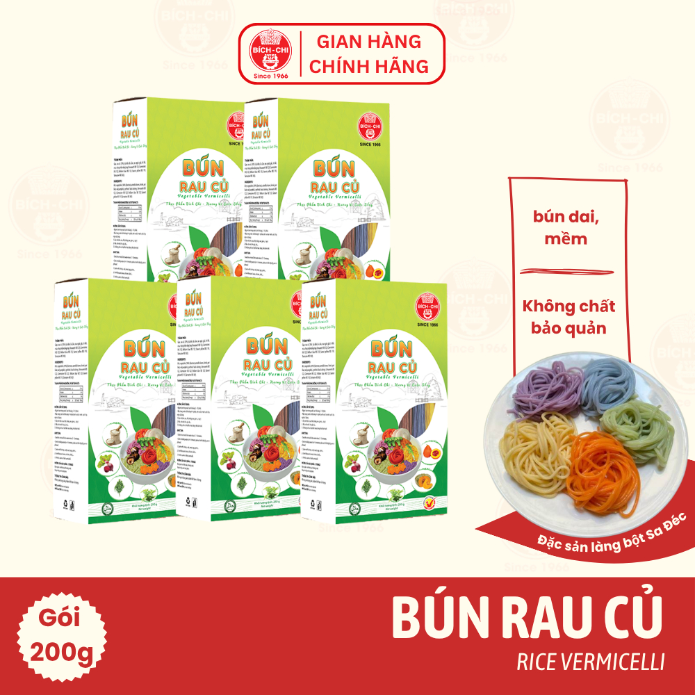 [Combo 5 hộp] Bún rau củ Bích Chi 250g