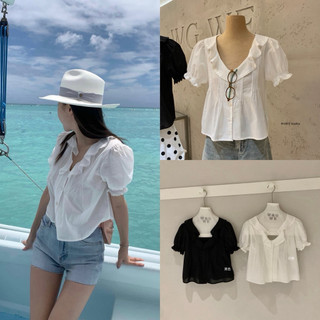 𝐏𝐡𝐢𝐞𝐧 𝐖𝐆𝐖𝐄 | (Sẵn) w9678 Áo Thô Cổ Bèo v Tay Lỡ Đang Vừa Xoè Nhẹ