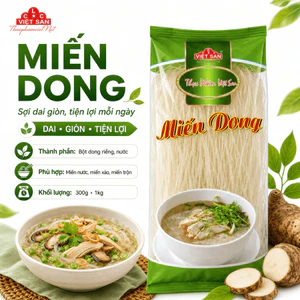 Miến Dong Việt San 300g - Sợi Tròn Nhỏ Dai Ngon Không Nát Nấu Miến Gà Miến Lươn Chuẩn Vị Bắc