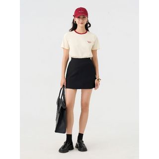 Chân váy chữ A nữ YODY co giãn thoải mái thấm hút tốt, mềm mịn WOSK26A001