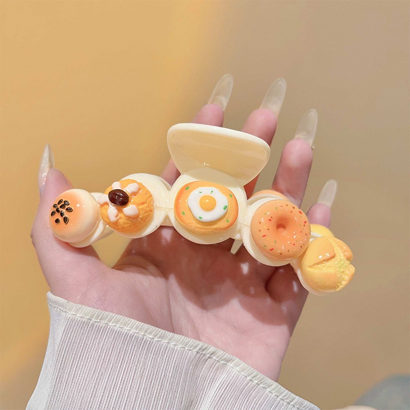 Kẹp Tóc Nữ Càng Cua Charm Đồ Ăn Cute – Kẹp Tóc Nữ Hình Bánh Ngọt, Trứng Ốp La & Foodie Siêu Đáng Yêu
