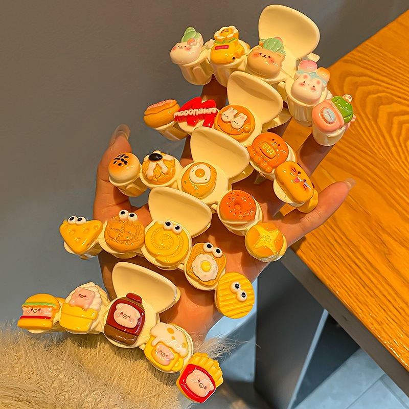 Kẹp Tóc Nữ Càng Cua Charm Đồ Ăn Cute – Kẹp Tóc Nữ Hình Bánh Ngọt, Trứng Ốp La & Foodie Siêu Đáng Yêu