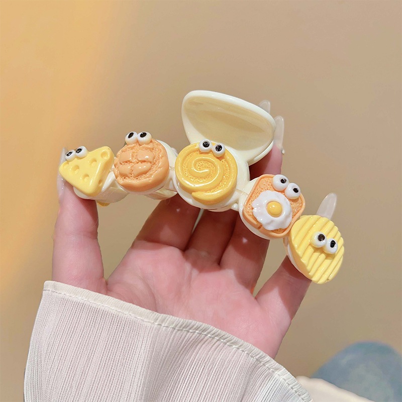 Kẹp Tóc Nữ Càng Cua Charm Đồ Ăn Cute – Kẹp Tóc Nữ Hình Bánh Ngọt, Trứng Ốp La & Foodie Siêu Đáng Yêu