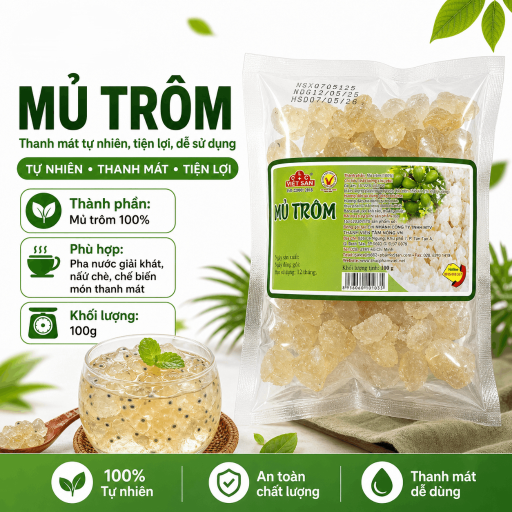 Hạt É - Phổ Tai Việt San 100g - Nguyên Liệu Pha Nước Mát Giải Nhiệt Tự Nhiên