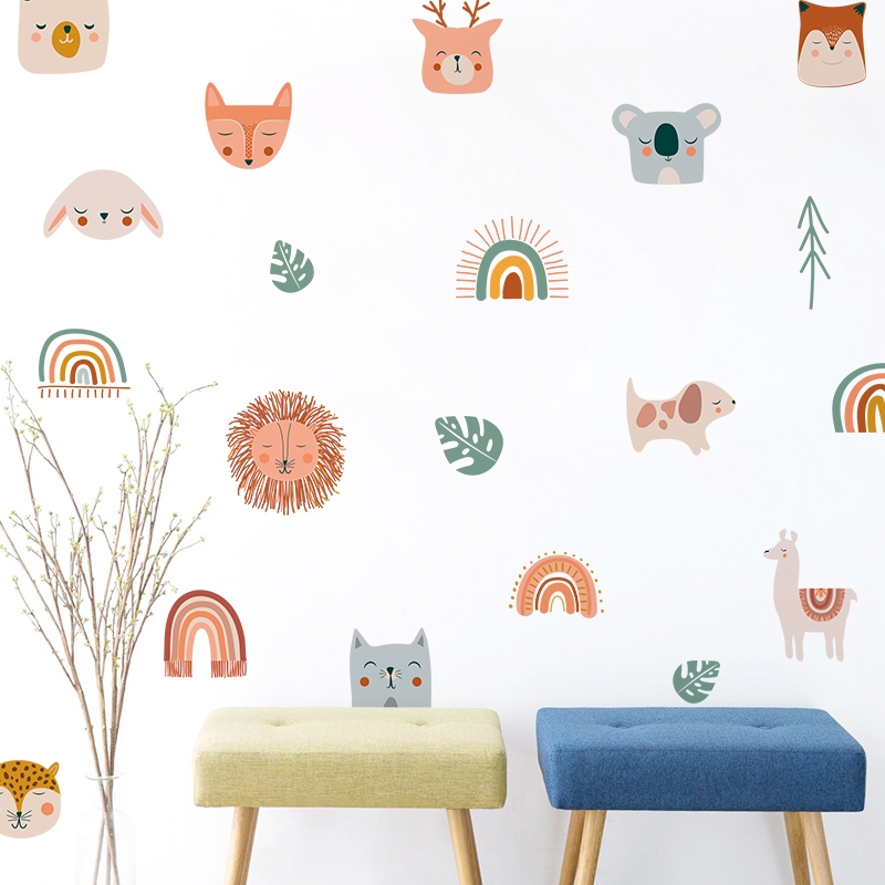 Sticker Decal Dán Tường Mẫu Động Vật 15 Có Keo Sẵn - Trang Trí Cửa Kính - Decor Phòng Ngủ