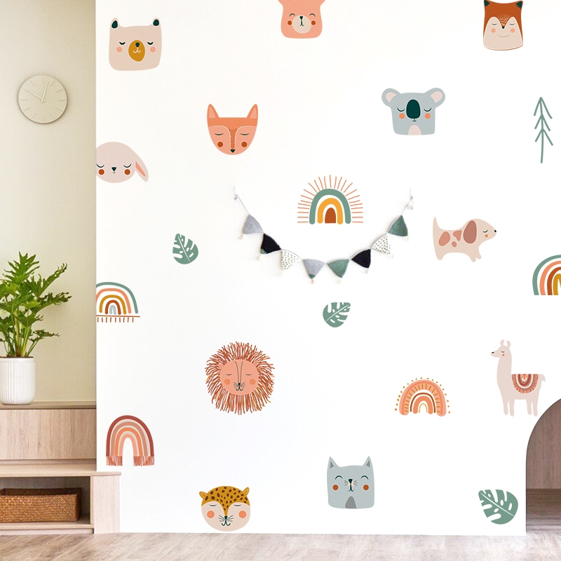 Sticker Decal Dán Tường Mẫu Động Vật 15 Có Keo Sẵn - Trang Trí Cửa Kính - Decor Phòng Ngủ