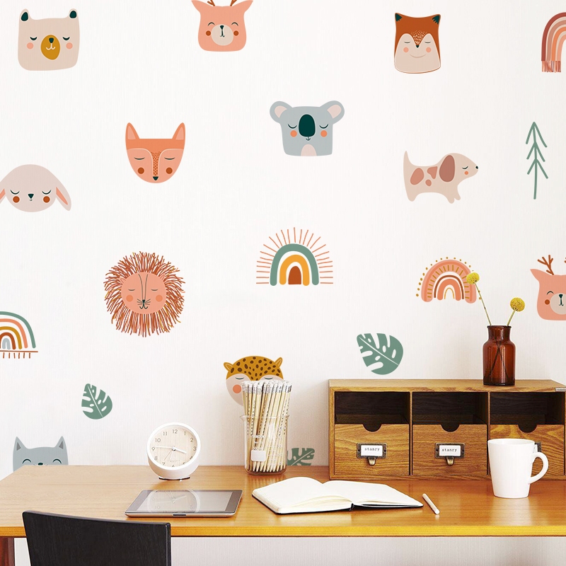 Sticker Decal Dán Tường Mẫu Động Vật 15 Có Keo Sẵn - Trang Trí Cửa Kính - Decor Phòng Ngủ