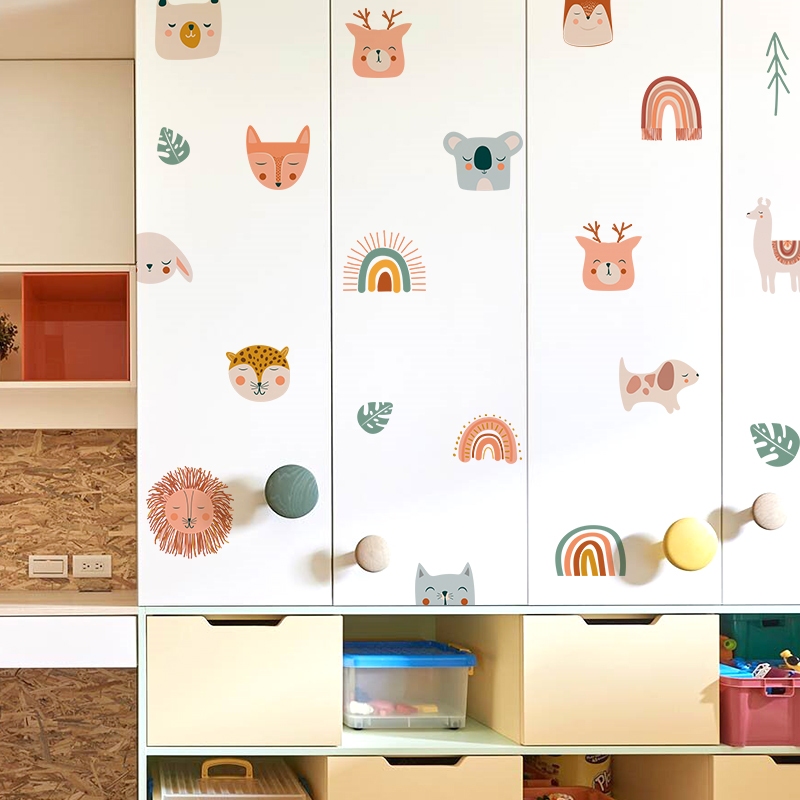 Sticker Decal Dán Tường Mẫu Động Vật 15 Có Keo Sẵn - Trang Trí Cửa Kính - Decor Phòng Ngủ