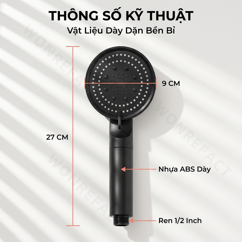 Vòi Hoa Sen Lọc Nước Sạch Clo Bảo Vệ Da 10 Chế Độ Massage Tăng Áp Mạnh Bát Sen Tắm Nhựa ABS Dày Có Nút Tạm Dừng