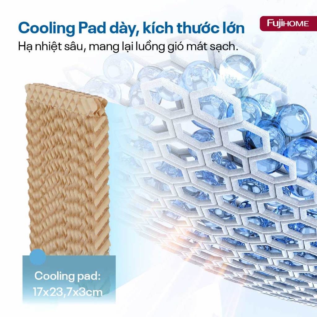 Quạt làm mát hơi nước tiết kiệm điện Nhập Khẩu FUJIHOME AC-05 lọc bụi, quạt điện phun sương