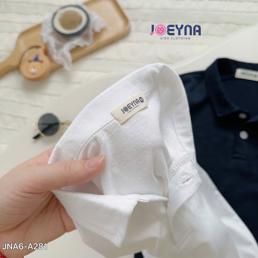 Áo polo cộc tay Joeyna A281 phối túi cho bé 8-24kg