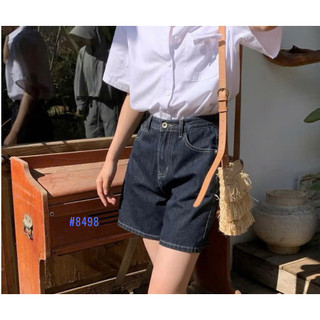 Quần short jeans 1 cúc nữ lưng cao form suông basic Yến Tee #8498