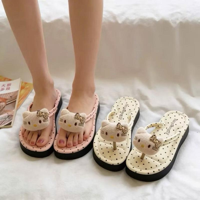 Dép Tông Xỏ Ngón Mèo Kitty Dễ Thương.