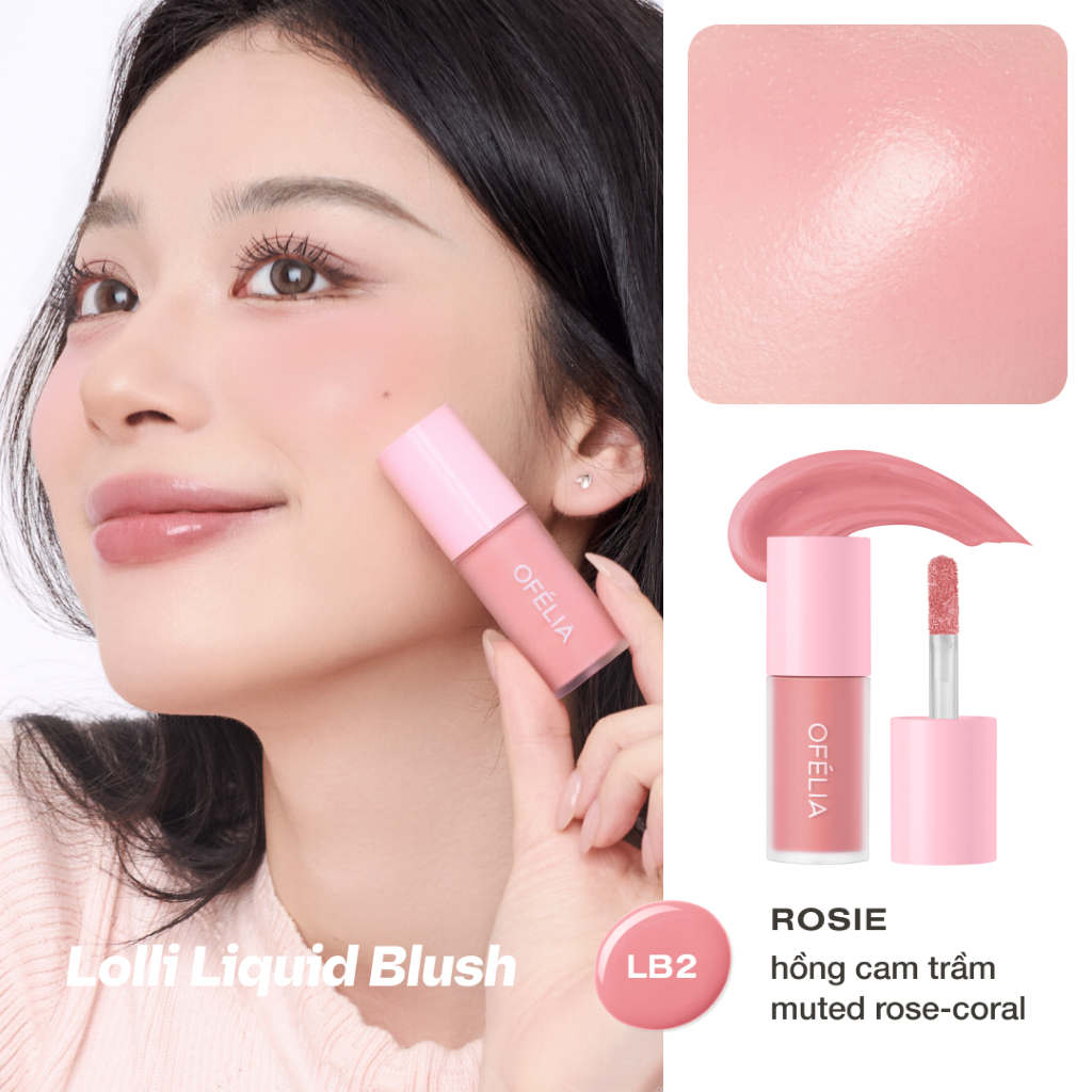 [LS] Combo 2 Má Hồng Kem OFÉLIA Lolli Liquid Blush (4.6g x 4.6g)