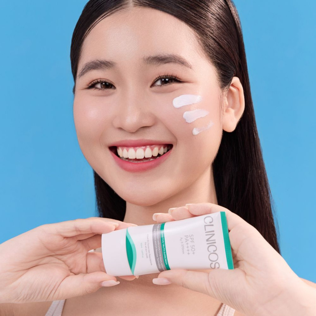 Kem Chống Nắng Clinicos Tone - Up Truth Sunscreen Nâng Tone và Sentitive Truth Sunscreen SPF 50+ PA++++ 50ml