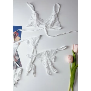 BK064 bộ đồ lót phối ren xuyên thấu với quần lót lọt khe phong cách quyến rũ dành cho nữ KELLY WANG