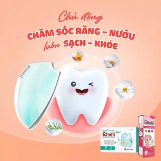 Kem đánh răng thảo dược Ích Nhi cho bé dưới 6 tuổi có thể nuốt, không cay không flour Tuýp 50g