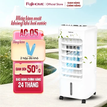 Máy làm mát hơi nước Nhập Khẩu FUJIHOME AC05, quạt điều hoà không khí làm mát nhanh bình nước tặng kèm đá khô