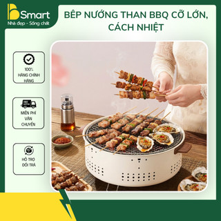 Bếp Nướng Than Hoa BBQ Hàn Quốc Không Khói, Nướng Tại Bàn An Toàn, Cách Nhiệt Cao Cấp Cho Gia Đình