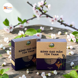 Bánh Gạo Mầm Tím Than Hoàng Kim - Hộp 240gr Giòn Ngon, Tiện Lợi, Phù Hợp Cho Người Ăn Kiêng