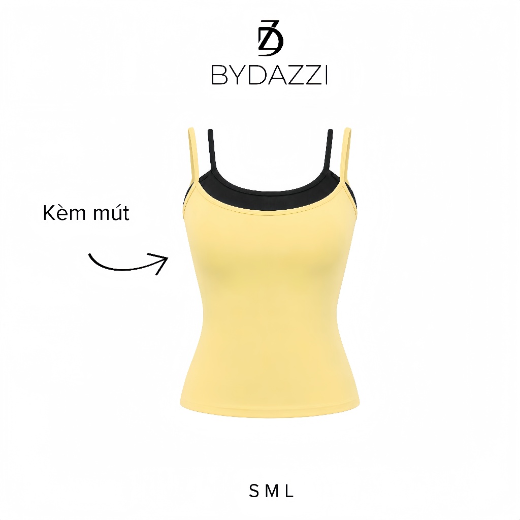 [KÈM MÚT] Áo 2 dây phối màu pastel MÙA HÈ nữ tính form ôm dáng vải cotton DAZZI Women A090